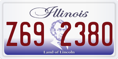 IL license plate Z692380
