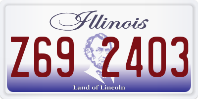IL license plate Z692403