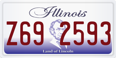 IL license plate Z692593