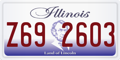 IL license plate Z692603