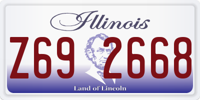 IL license plate Z692668