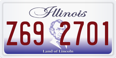 IL license plate Z692701