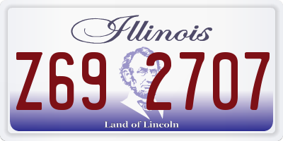 IL license plate Z692707