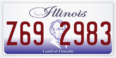 IL license plate Z692983