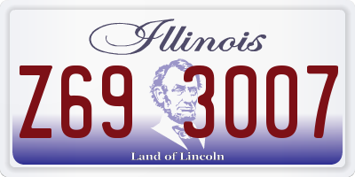 IL license plate Z693007