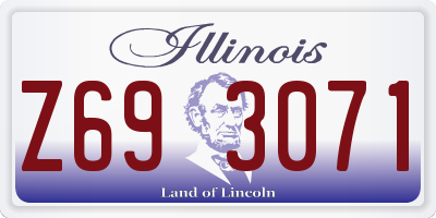 IL license plate Z693071