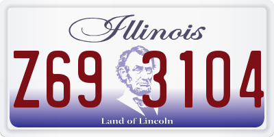 IL license plate Z693104
