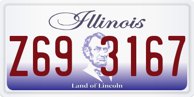 IL license plate Z693167