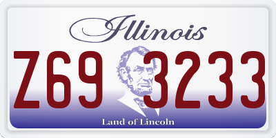 IL license plate Z693233