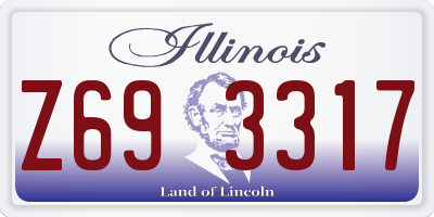 IL license plate Z693317