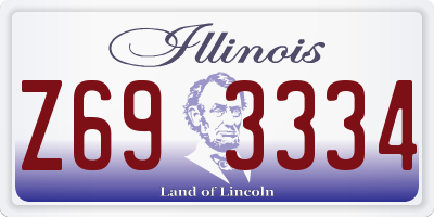 IL license plate Z693334