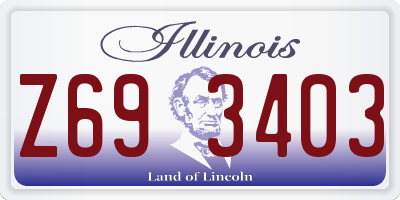 IL license plate Z693403