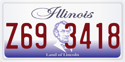 IL license plate Z693418
