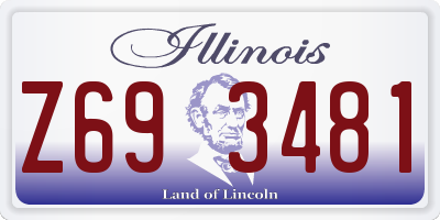 IL license plate Z693481