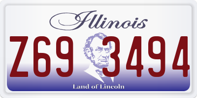 IL license plate Z693494