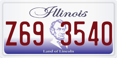IL license plate Z693540