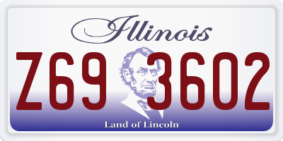 IL license plate Z693602