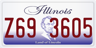 IL license plate Z693605