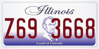 IL license plate Z693668