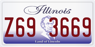 IL license plate Z693669