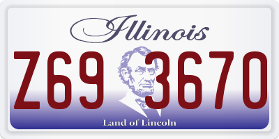 IL license plate Z693670