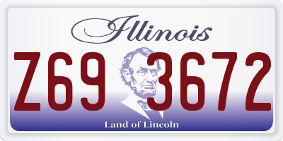IL license plate Z693672