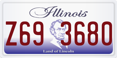 IL license plate Z693680