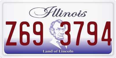 IL license plate Z693794
