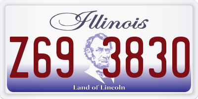 IL license plate Z693830
