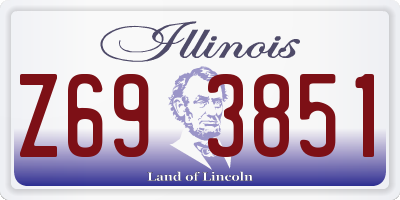 IL license plate Z693851