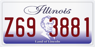 IL license plate Z693881