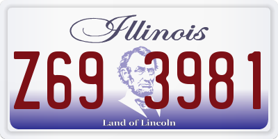IL license plate Z693981