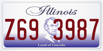 IL license plate Z693987