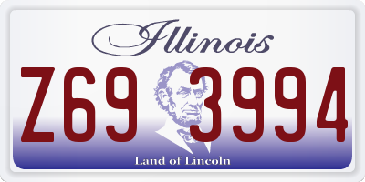 IL license plate Z693994