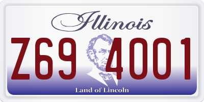 IL license plate Z694001