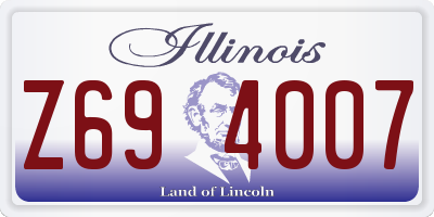 IL license plate Z694007