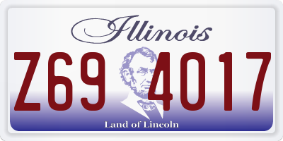 IL license plate Z694017