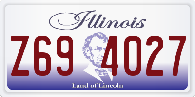 IL license plate Z694027