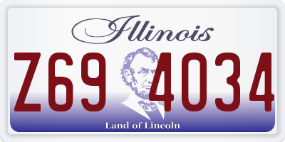 IL license plate Z694034