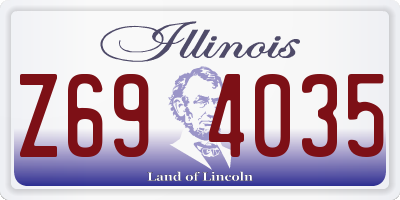 IL license plate Z694035