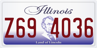 IL license plate Z694036