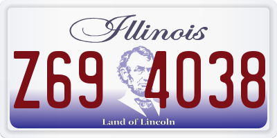 IL license plate Z694038
