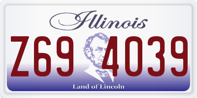 IL license plate Z694039