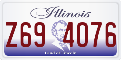 IL license plate Z694076