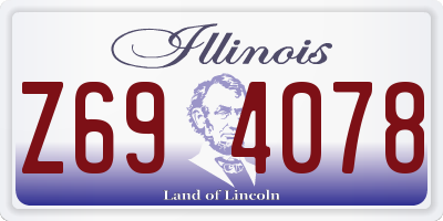 IL license plate Z694078