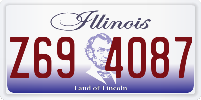 IL license plate Z694087