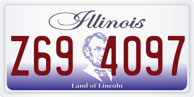 IL license plate Z694097