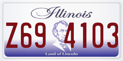 IL license plate Z694103
