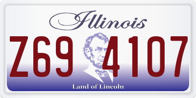 IL license plate Z694107