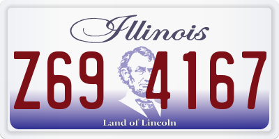 IL license plate Z694167